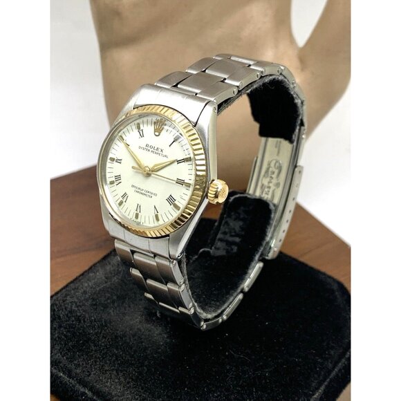 Rolex Speedking Oyster Perpetual 6430 Watch Swiss Wind Steel 14k Bezel 30mm - Picture 2 of 14